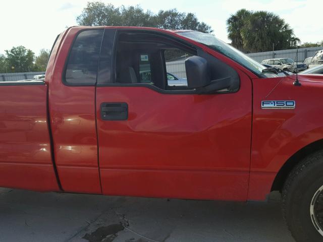 1FTRF12W94NA96524 - 2004 FORD F150 RED photo 9