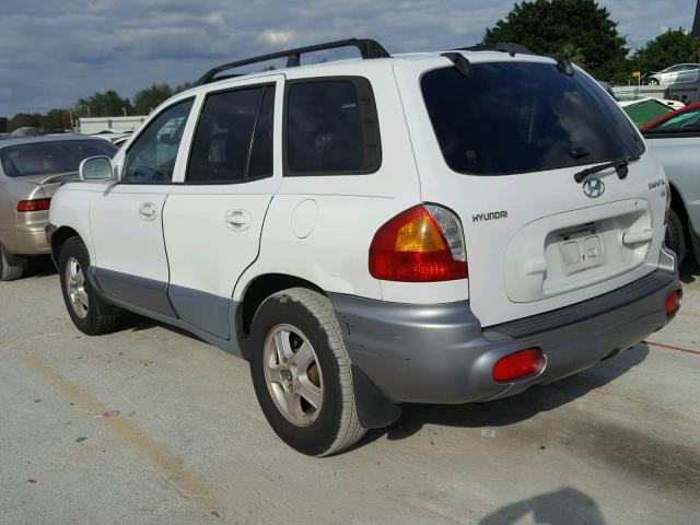 KM8SC13D32U310185 - 2002 HYUNDAI SANTA FE G WHITE photo 3