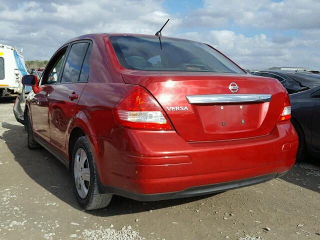 3N1BC1AP0AL413089 - 2010 NISSAN VERSA S RED photo 3