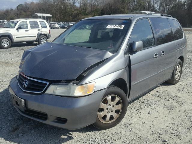 2HKRL18912H507647 - 2002 HONDA ODYSSEY EX GRAY photo 2