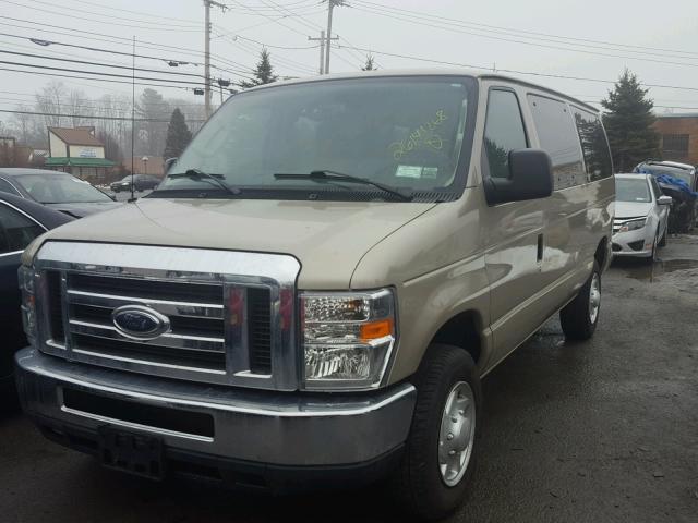 1FBNE3BL0DDB06368 - 2013 FORD ECONOLINE TAN photo 2