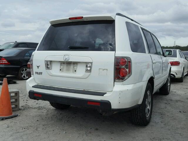 5FNYF286X7B037400 - 2007 HONDA PILOT EXL WHITE photo 4