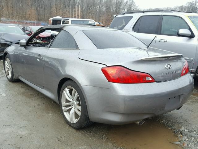 JNKCV66E49M722158 - 2009 INFINITI G37 BASE GRAY photo 3