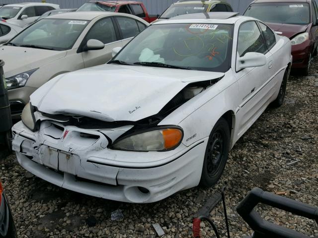 1G2NW12E51M656423 - 2001 PONTIAC GRAND AM G WHITE photo 2