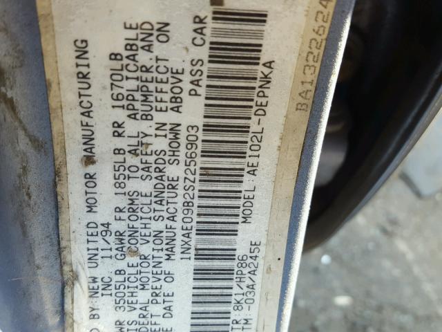 1NXAE09B2SZ256903 - 1995 TOYOTA COROLLA LE 蓝色 照片 10