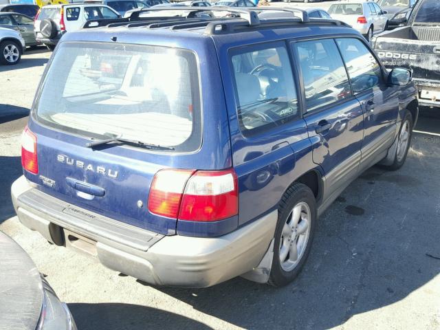 JF1SF65581H723506 - 2001 SUBARU FORESTER S BLUE photo 4