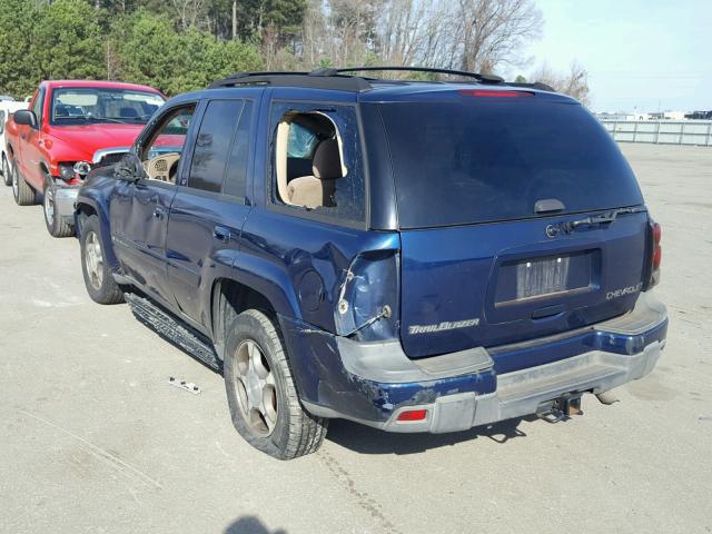 1GNDT13S642245334 - 2004 CHEVROLET TRAILBLAZE BLUE photo 3