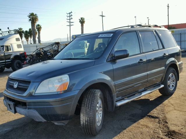 2HKYF18685H569639 - 2005 HONDA PILOT EXL CHARCOAL photo 2