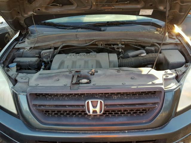 2HKYF18685H569639 - 2005 HONDA PILOT EXL CHARCOAL photo 7