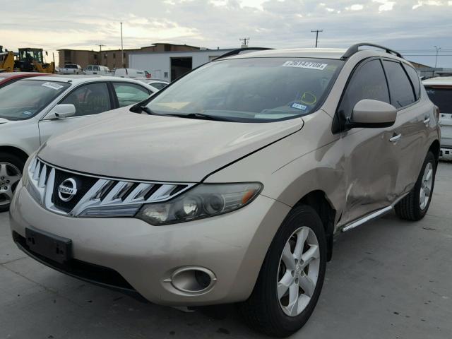 JN8AZ18U19W013426 - 2009 NISSAN MURANO S TAN photo 2