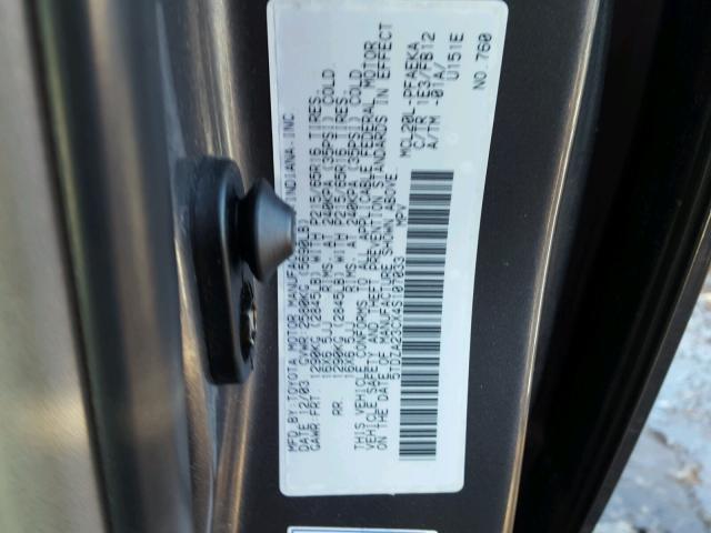 5TDZA23CX4S107033 - 2004 TOYOTA SIENNA CE GRAY photo 10