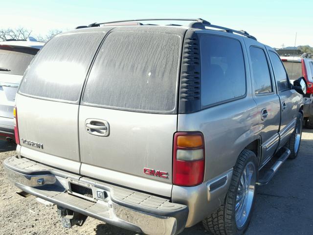 1GKEK13T2YJ199574 - 2000 GMC YUKON TAN photo 4