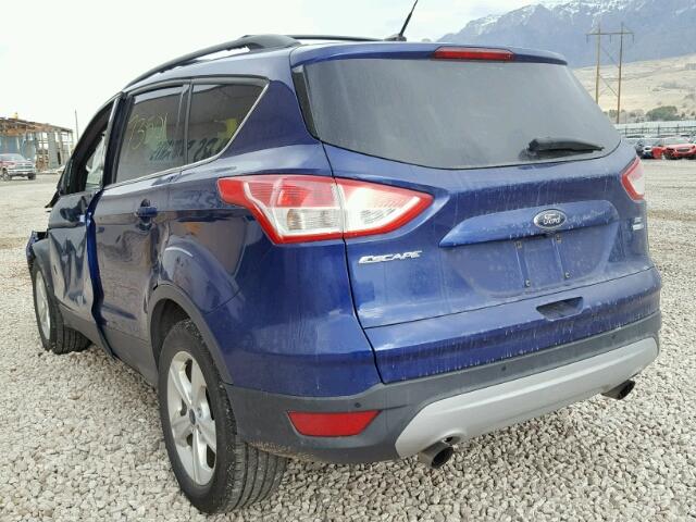 1FMCU9GX4EUB73122 - 2014 FORD ESCAPE SE BLUE photo 3