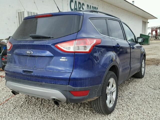 1FMCU9GX4EUB73122 - 2014 FORD ESCAPE SE BLUE photo 4