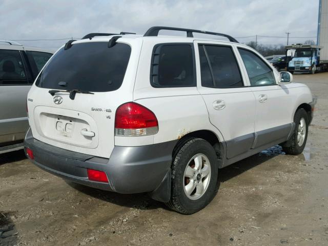 KM8SC13D85U934780 - 2005 HYUNDAI SANTA FE G WHITE photo 4