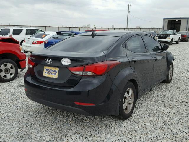 KMHDH4AEXFU388251 - 2015 HYUNDAI ELANTRA SE BLACK photo 4