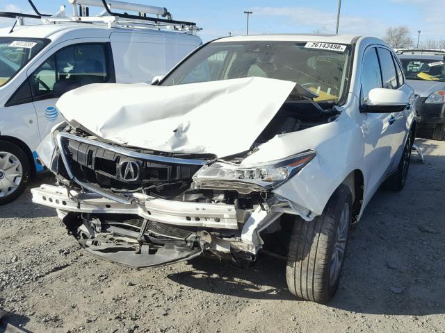 5FRYD4H65GB014963 - 2016 ACURA MDX TECHNO WHITE photo 2