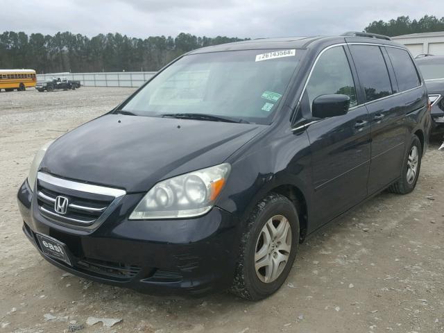 5FNRL38636B436215 - 2006 HONDA ODYSSEY EX BLACK photo 2