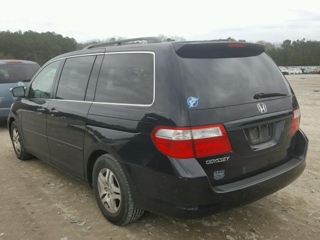 5FNRL38636B436215 - 2006 HONDA ODYSSEY EX BLACK photo 3