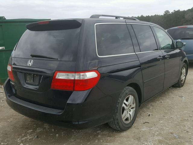 5FNRL38636B436215 - 2006 HONDA ODYSSEY EX BLACK photo 4