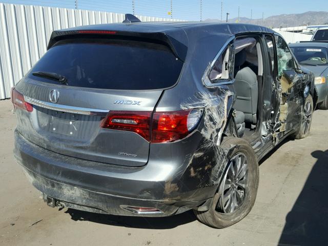 5FRYD4H45GB037867 - 2016 ACURA MDX TECHNO GRAY photo 4