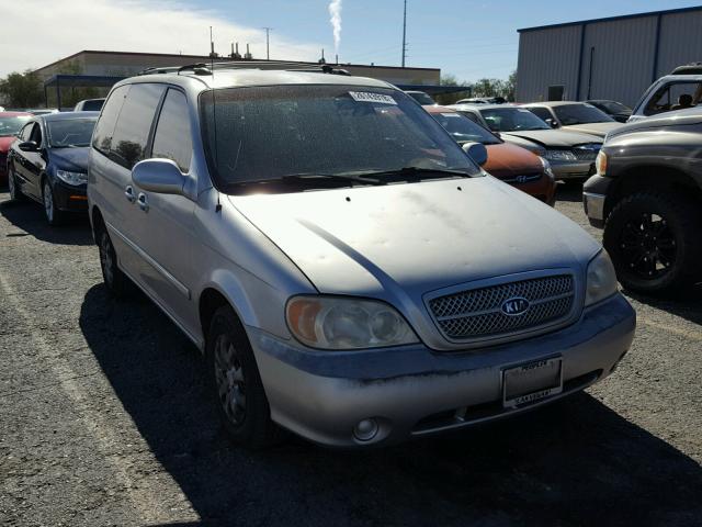 KNDUP132856668150 - 2005 KIA SEDONA EX SILVER photo 1