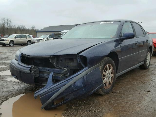 2G1WF52E129266739 - 2002 CHEVROLET IMPALA BLUE photo 2