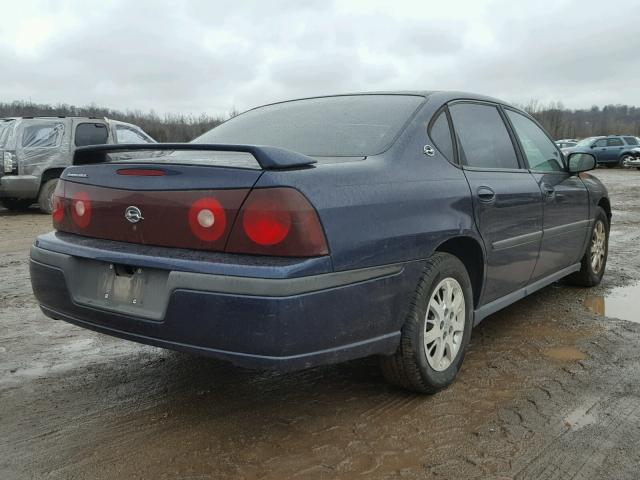 2G1WF52E129266739 - 2002 CHEVROLET IMPALA BLUE photo 4