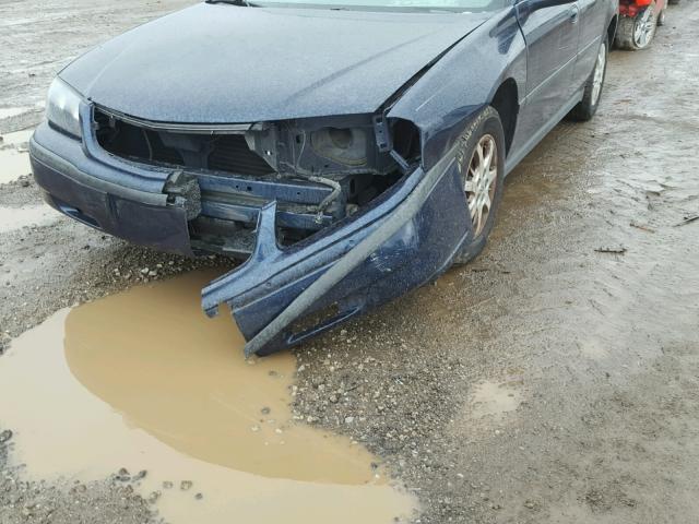 2G1WF52E129266739 - 2002 CHEVROLET IMPALA BLUE photo 9