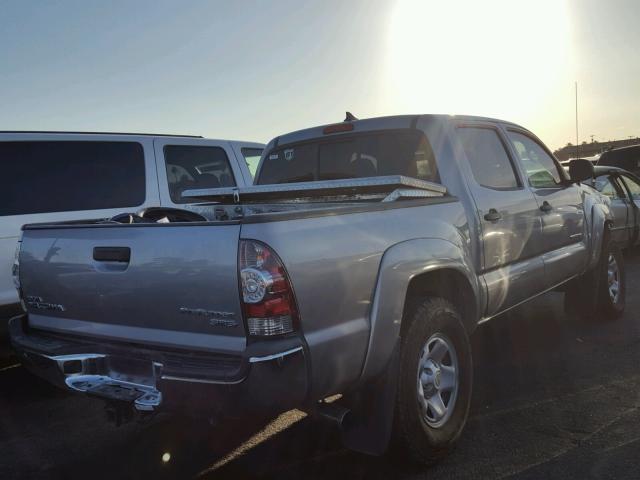 5TFJX4GN1FX039883 - 2015 TOYOTA TACOMA DOU SILVER photo 4