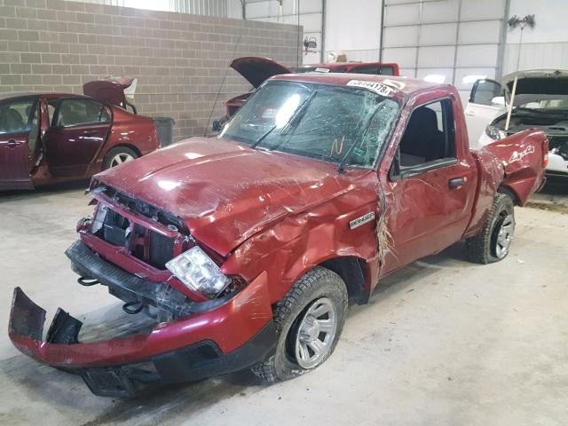 1FTYR11E07PA85576 - 2007 FORD RANGER MAROON photo 2