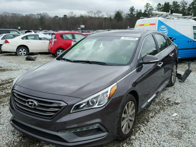 5NPE34AFXHH536976 - 2017 HYUNDAI SONATA SPO BROWN photo 2