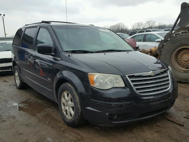 2A8HR54P88R795614 - 2008 CHRYSLER TOWN & COU BLACK photo 1