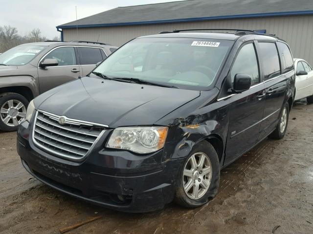 2A8HR54P88R795614 - 2008 CHRYSLER TOWN & COU BLACK photo 2