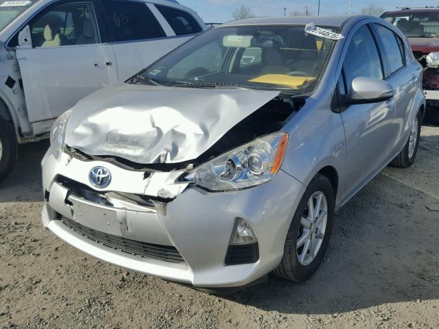 JTDKDTB35C1015016 - 2012 TOYOTA PRIUS C SILVER photo 2