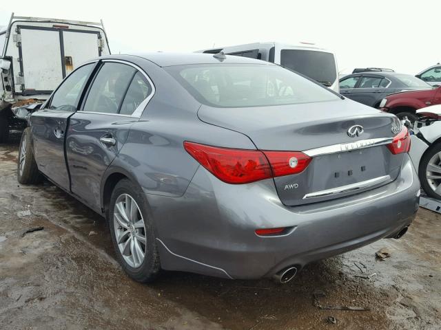 JN1BV7AR0FM397911 - 2015 INFINITI Q50 BASE GRAY photo 3