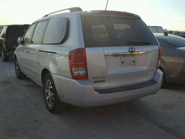 KNDMH4C76E6551595 - 2014 KIA SEDONA EX SILVER photo 3