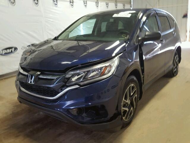 5J6RM3H45GL025824 - 2016 HONDA CR-V SE BLUE photo 2