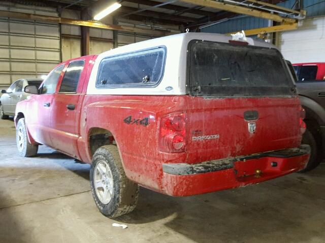 1D7HW28K46S621571 - 2006 DODGE DAKOTA QUA RED photo 3