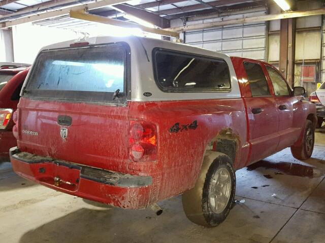 1D7HW28K46S621571 - 2006 DODGE DAKOTA QUA RED photo 4