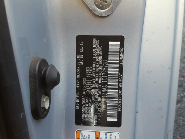 JF1ZNAA11D1728728 - 2013 TOYOTA SCION FR-S SILVER photo 10