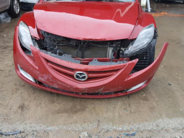 1YVHP82B395M02858 - 2009 MAZDA 6 S RED photo 9