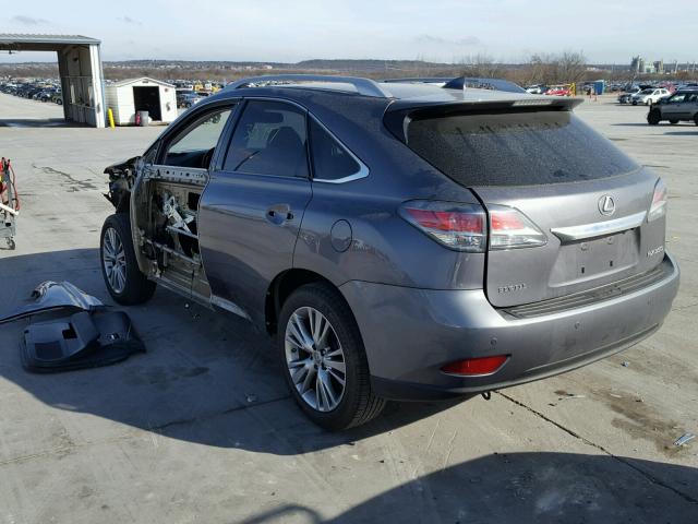 2T2ZK1BA4EC133799 - 2014 LEXUS RX 350 GRAY photo 3