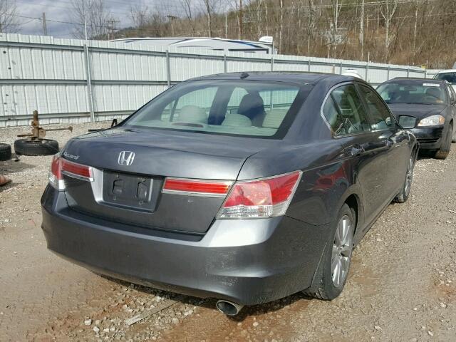 1HGCP2F82BA120768 - 2011 HONDA ACCORD EXL GRAY photo 4