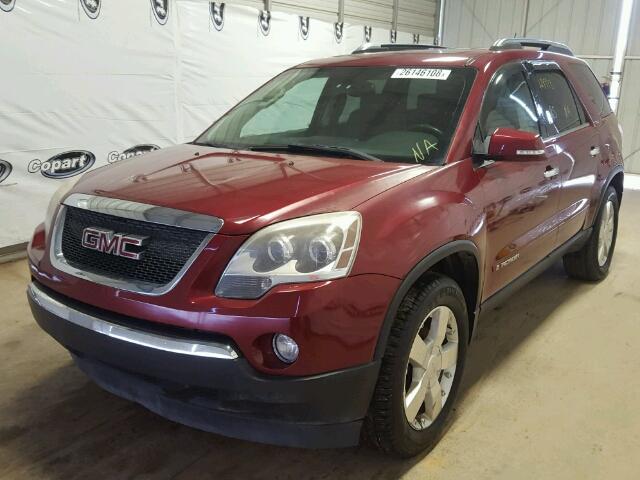 1GKEV33777J121568 - 2007 GMC ACADIA SLT ბურგუნდია ფოტო 2