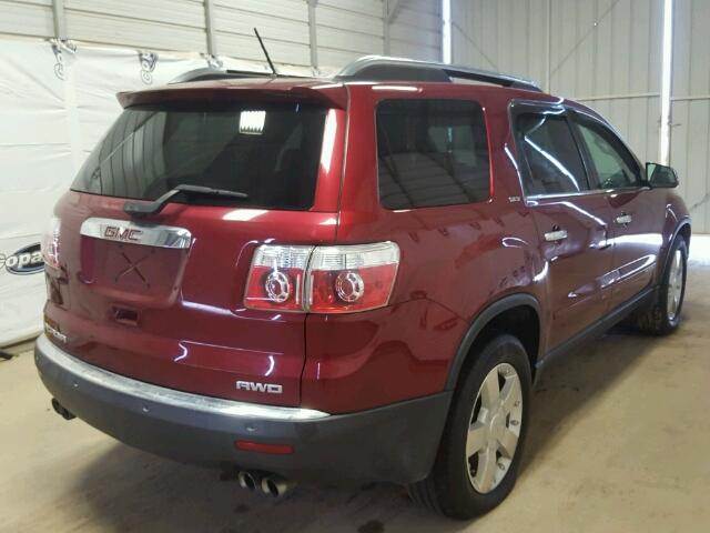 1GKEV33777J121568 - 2007 GMC ACADIA SLT BURGUNDY photo 4