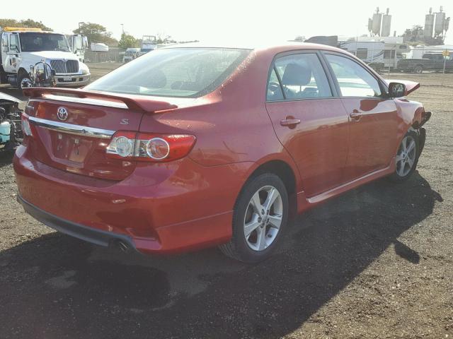 5YFBU4EE1DP165091 - 2013 TOYOTA COROLLA BA RED photo 4