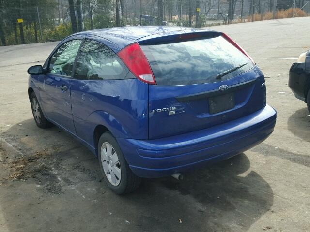 1FAHP31N96W243229 - 2006 FORD FOCUS ZX3 BLUE photo 3