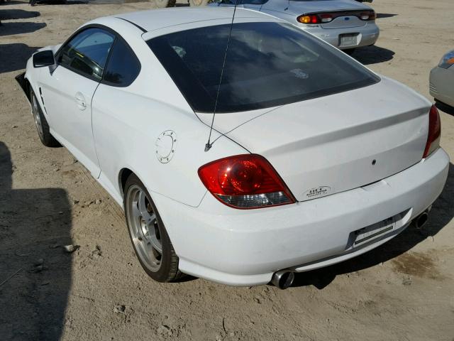 KMHHM65D86U198412 - 2006 HYUNDAI TIBURON GS WHITE photo 3