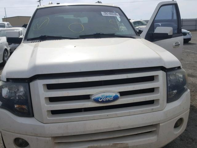 1FMFK19587LA04830 - 2007 FORD EXPEDITION WHITE photo 9